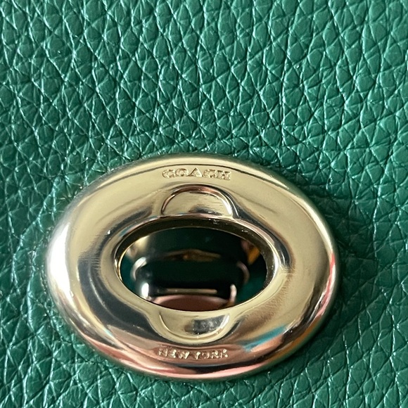 Coach Marlie Top Handle Satchel Kelly Green Leather & Suede - Picture 16 of 17